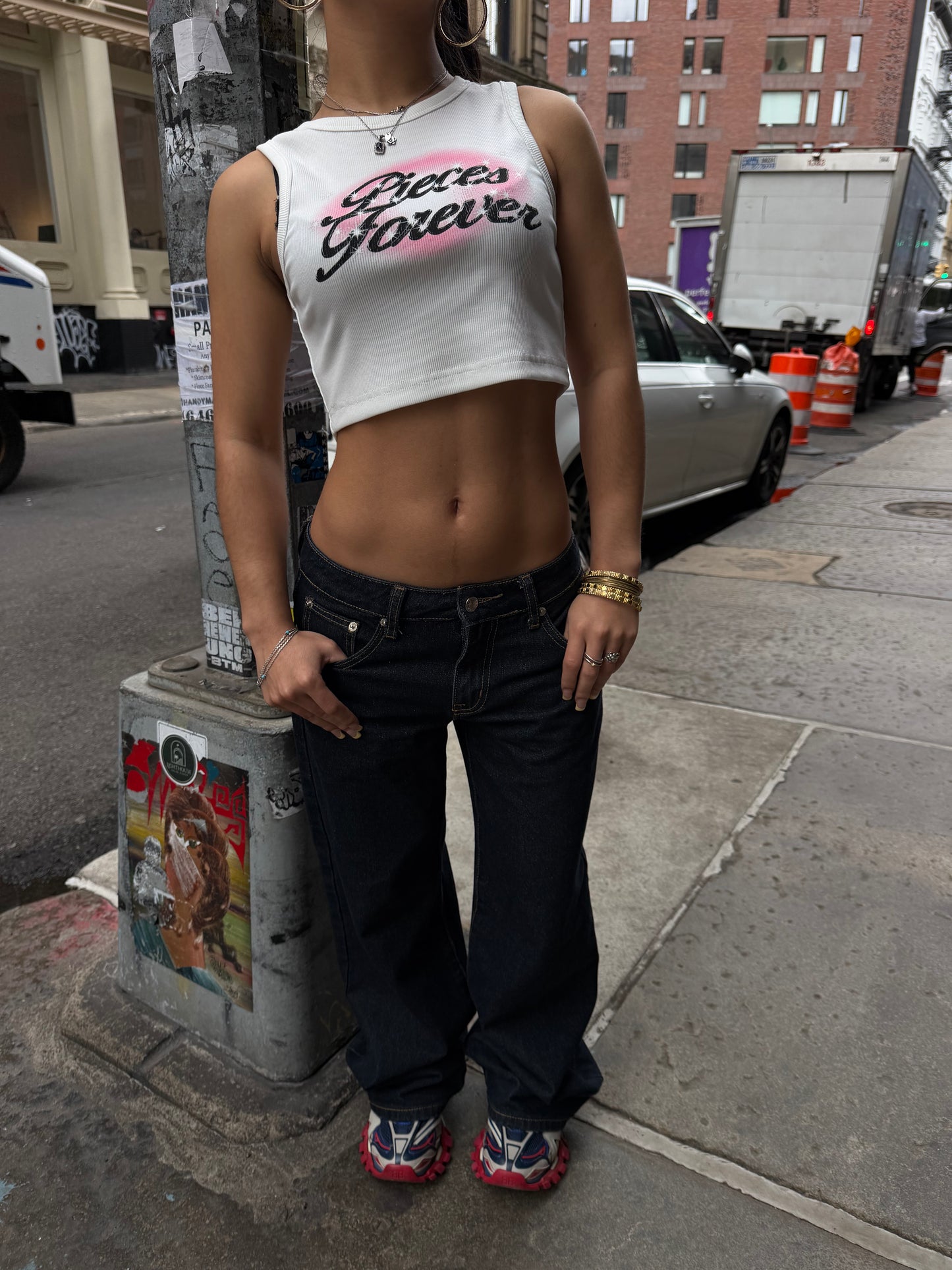 “ Pieces forever “ Cropped Tank