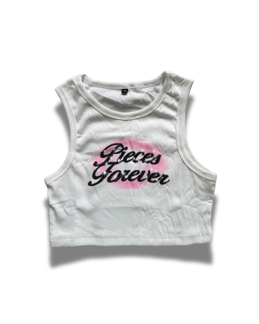 “ Pieces forever “ Cropped Tank